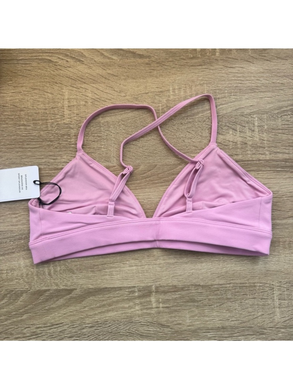 NWT Alo Yoga Splendor Bra Top in Candy Heart Pink Medium - Picture 6 of 13